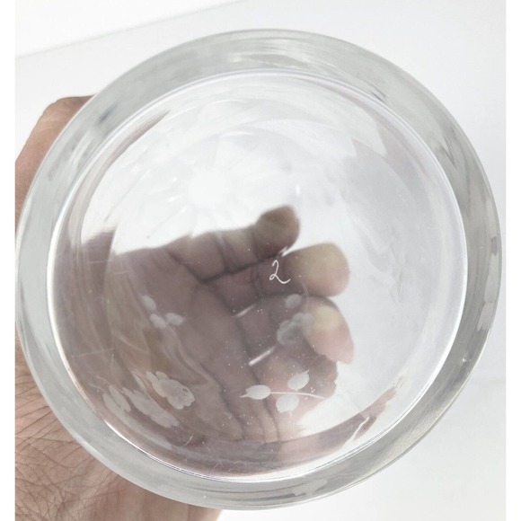 Antique Circa. 1910’s Crystal Etched Rose Wine/Cordial Decanter w/Stopper, 9.5” - Picture 8 of 10